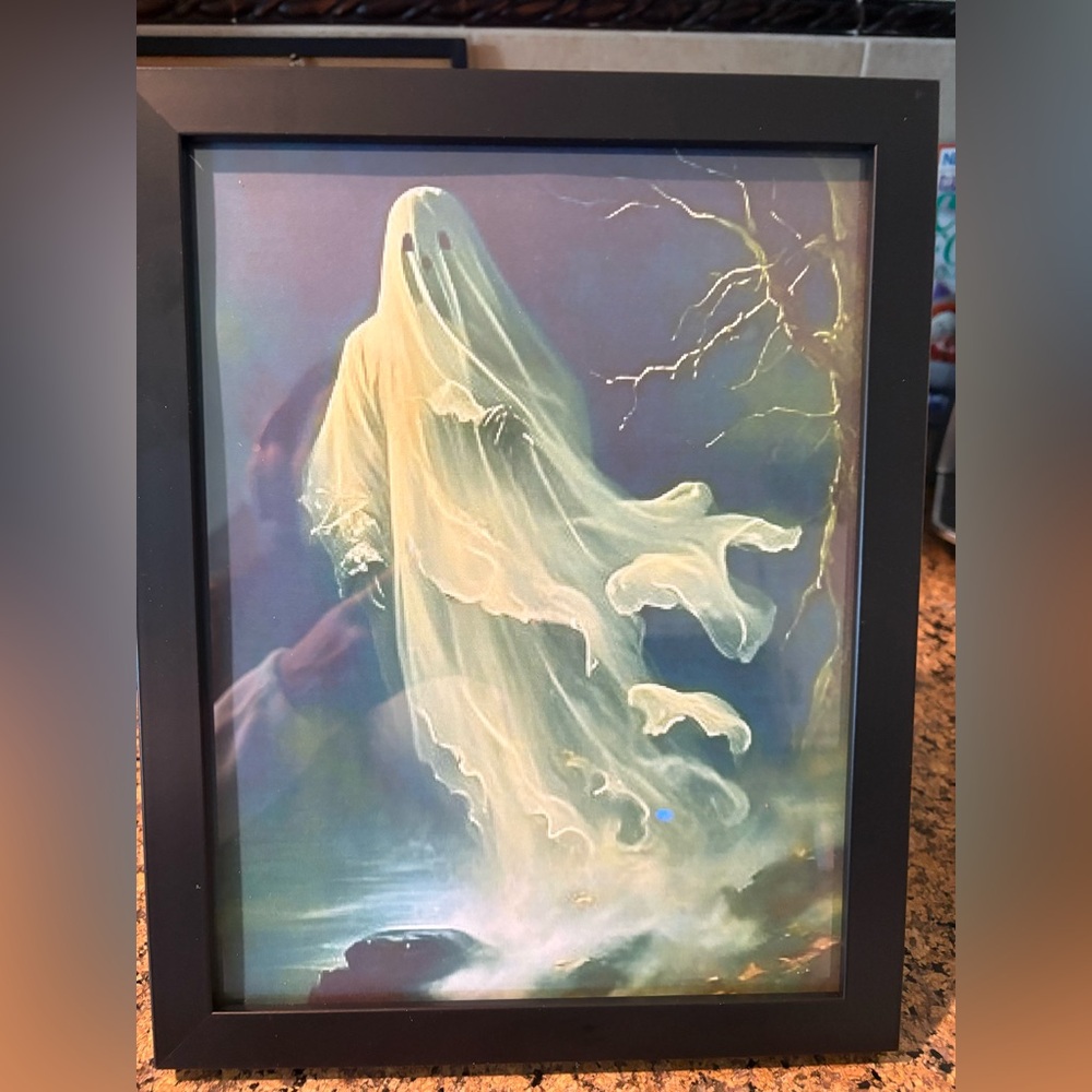 Ethereal Vintage Ghost Framed Wall Art Print 8x10